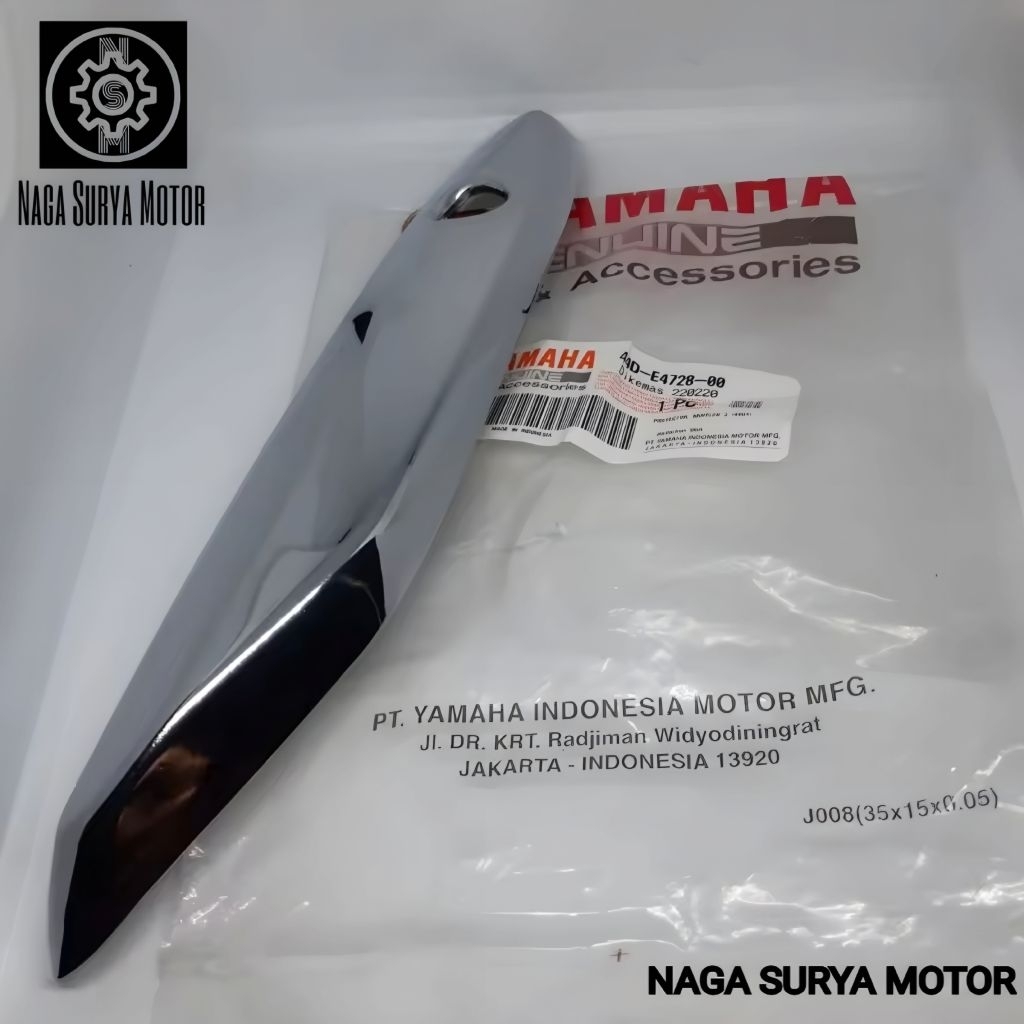Cover knalpot Yamaha Xeon karbu 44D-E4728-00 ORI YGP