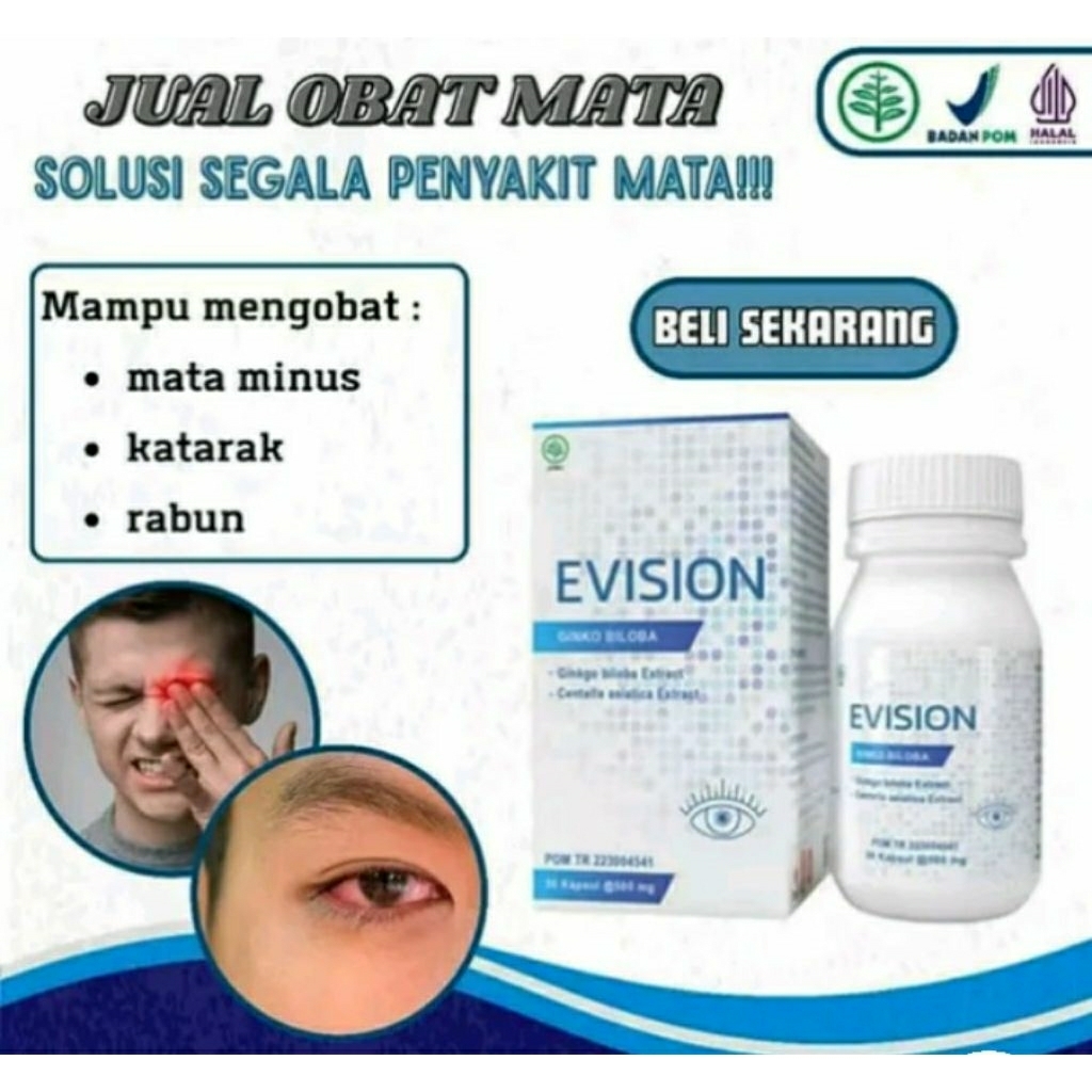 Obat Vitamin Mata Minus Silinder Katarak Evision Herbal Asli Original Asli Ampuh