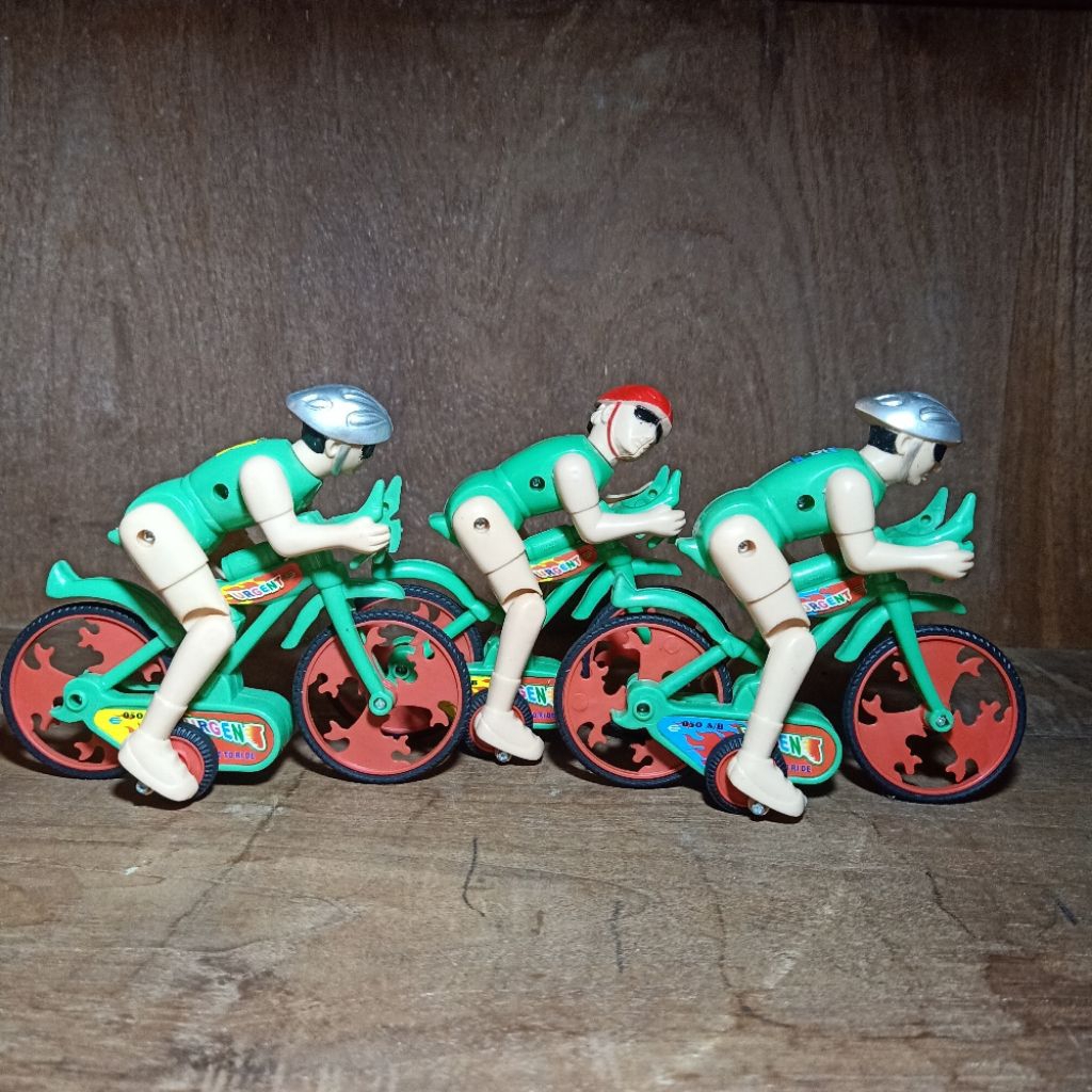 mainan anak sepeda balap plastik jadul