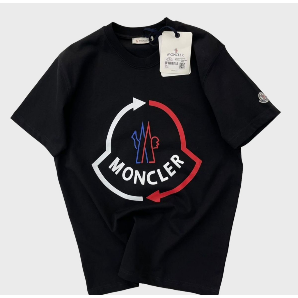 Kaos Casual Exclusive Moncl3r Baju Kaos Katun Hitam Moncl3r