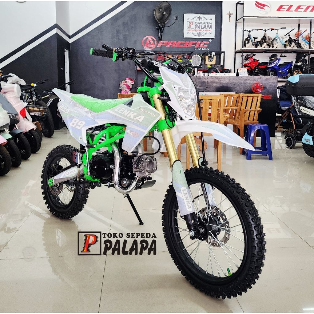 Sepeda Motor Bensin Medium Trail LENKA MXGP 89L Anak & Dewasa Manual Kopling 125cc Kick & Electric S