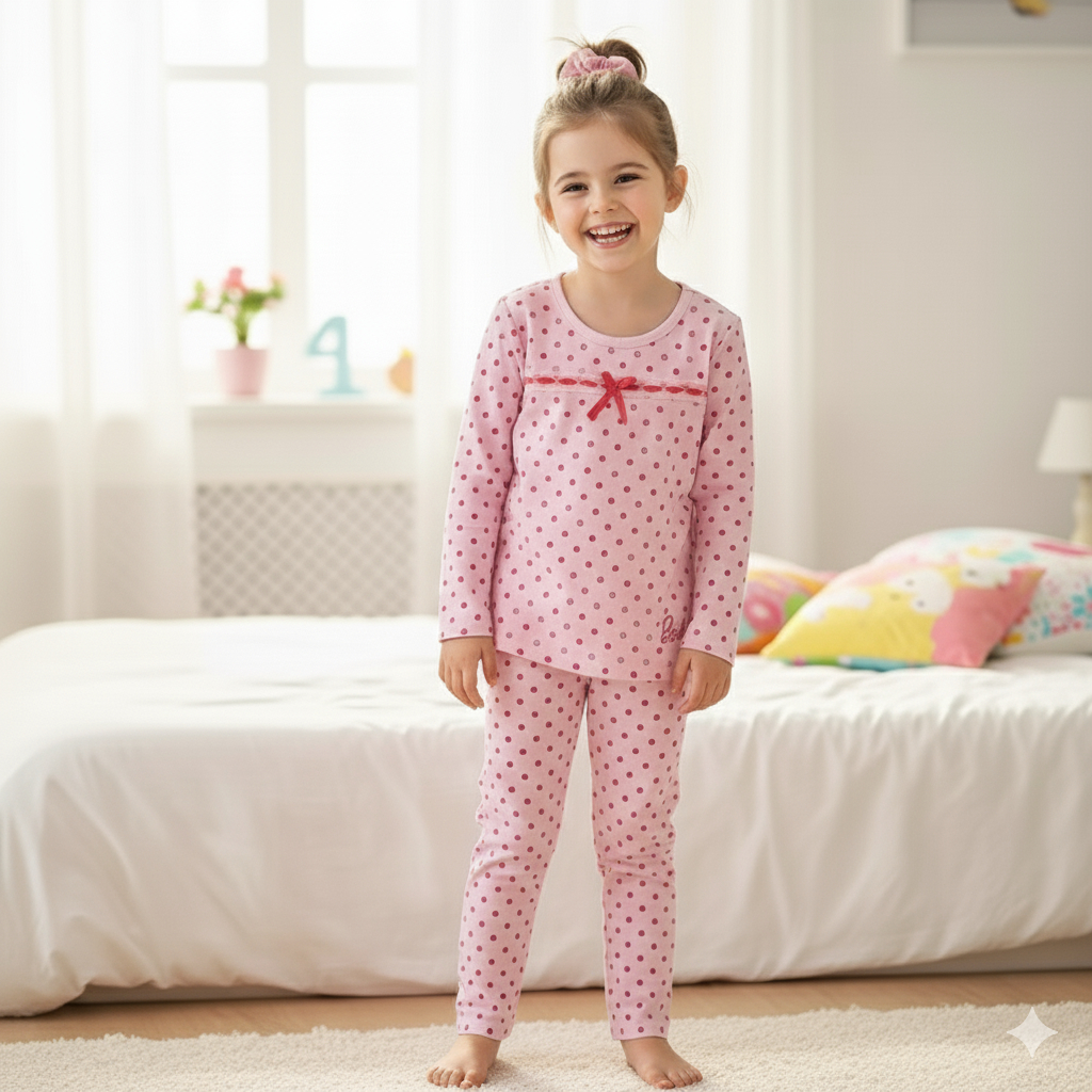 LNR Shop Girls Series Pajamas Barbie Piyama untuk Anak Perempuan dengan Tema / Motif Boneka Barbie 1