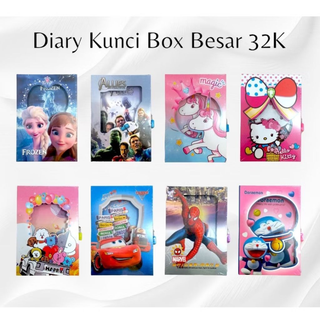 BUKU DIARY BOX BESAR FANCY + KUNCI