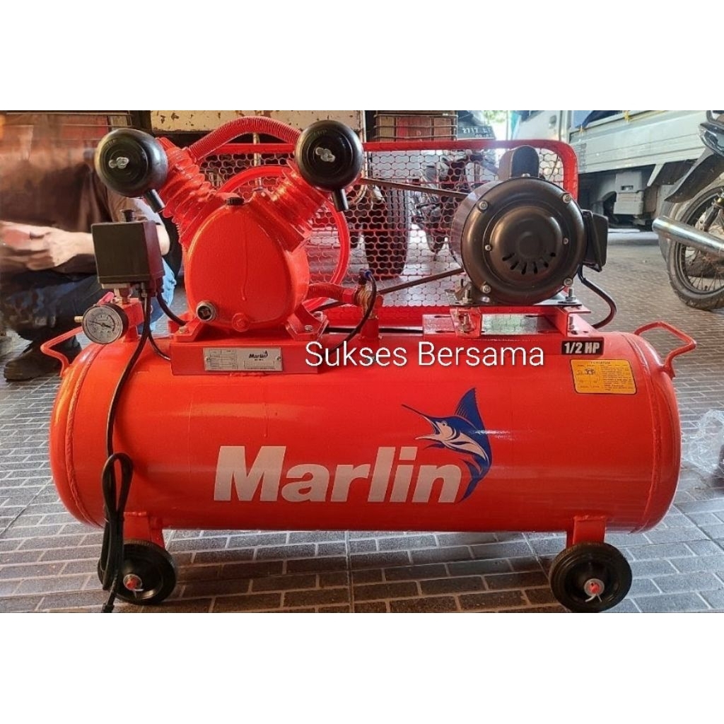 Compressor Angin 1/2Pk Marlin + Dinamo 1Pk SDP