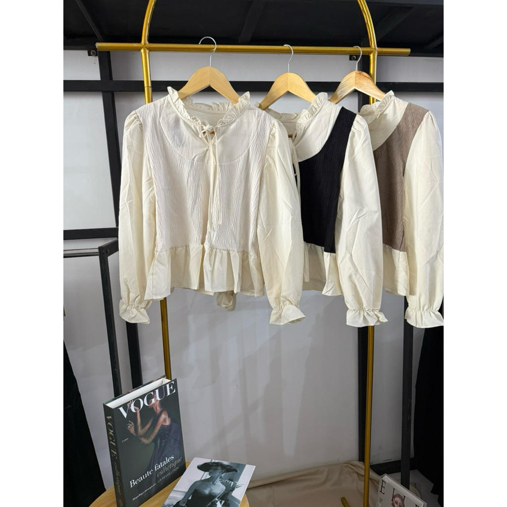 atasan wanita lengan panjang model rompi