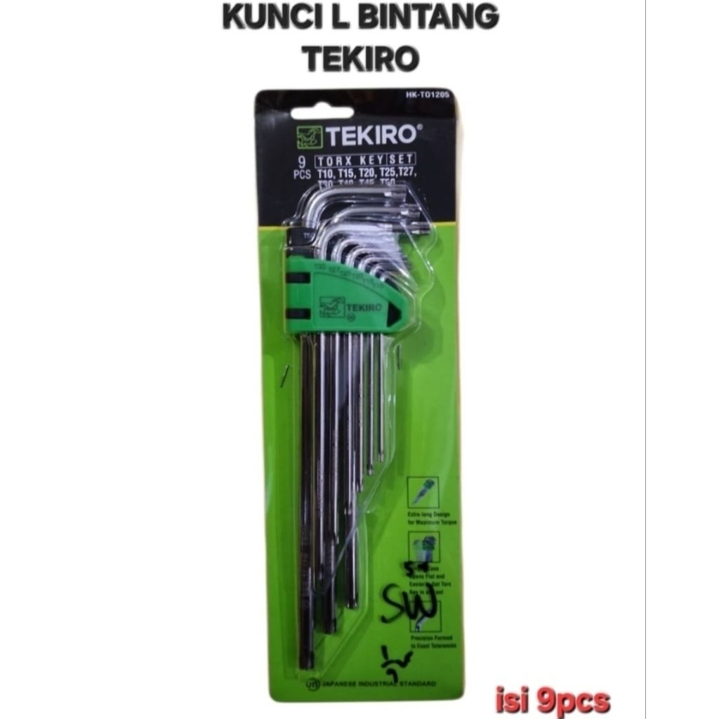 KUNCI L BINTANG MERK TEKIRO ORIGINAL SET SESUAI GAMBAR