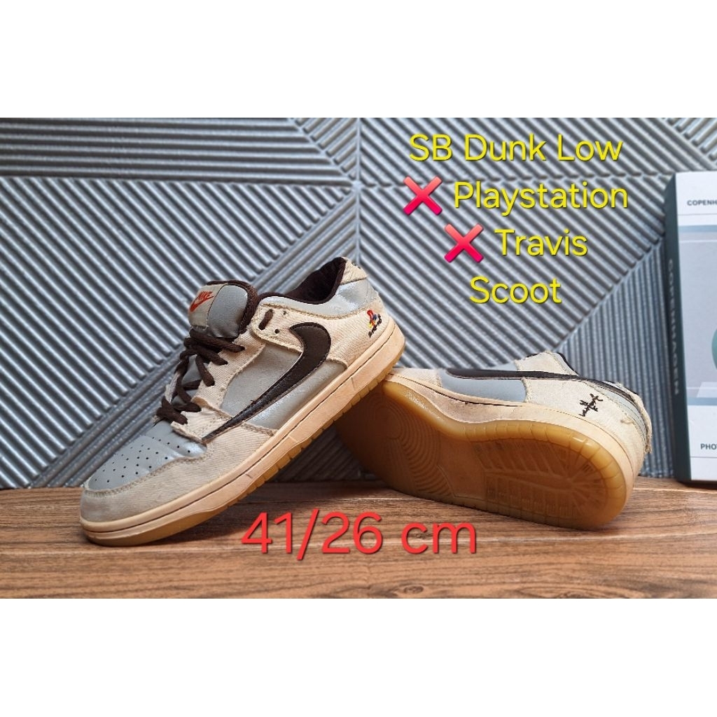N1ke SB Dunk Low X Playstation X Travis Scoot, size 41 insole 26 cm