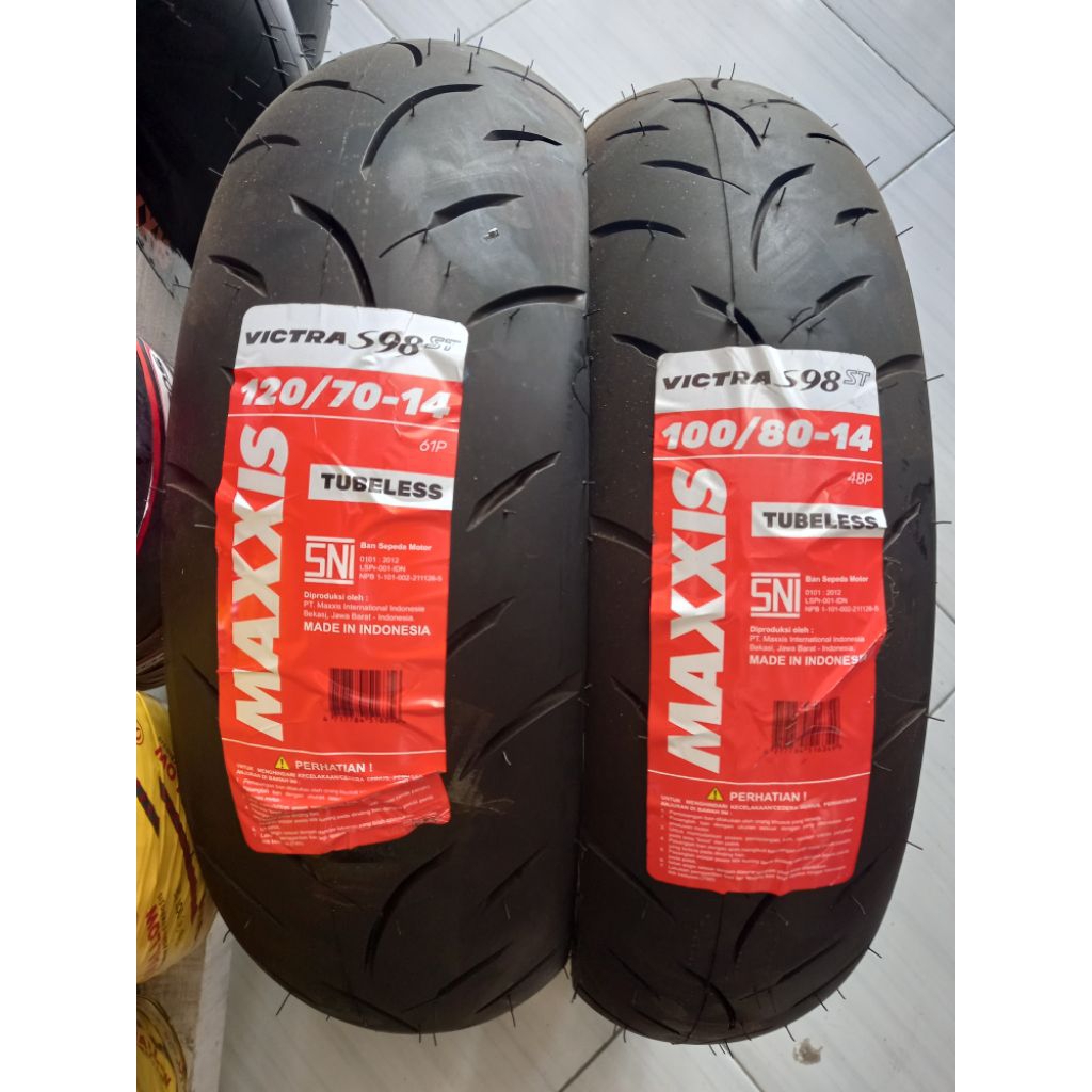 maxxis victra ukuran 100/80-14 dan 120/70-14