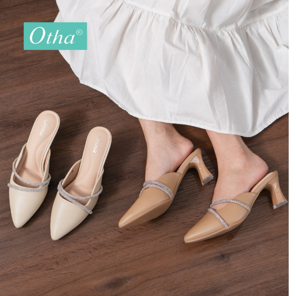 Otha Shoes H1038 OMS - Sepatu/Sandal Mules Wanita Tinggi Hak 5 cm