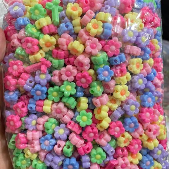 manik manik akrilik bunga sakura mix warna 1pon