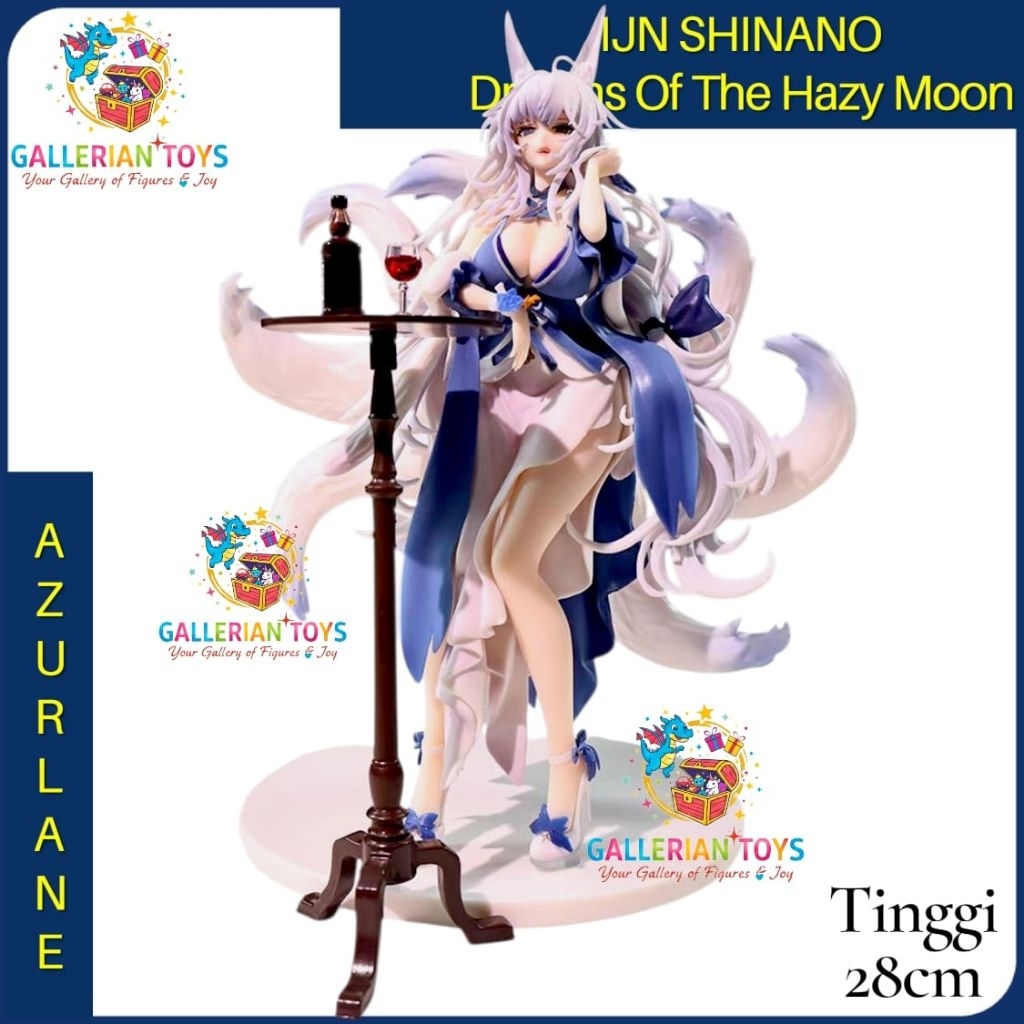 Action Figures Azur Lane / Ijn Shinano Dreams Of The Hazy Moon Statue 28cm Perfect Grade HOBI KOLEKS