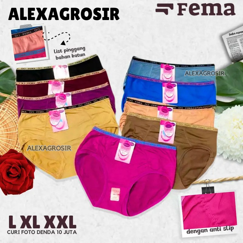 (3 PCS) CELANA DALAM FEMA 378,CD CEWEK FEMA,CELANA DALAM FEMA