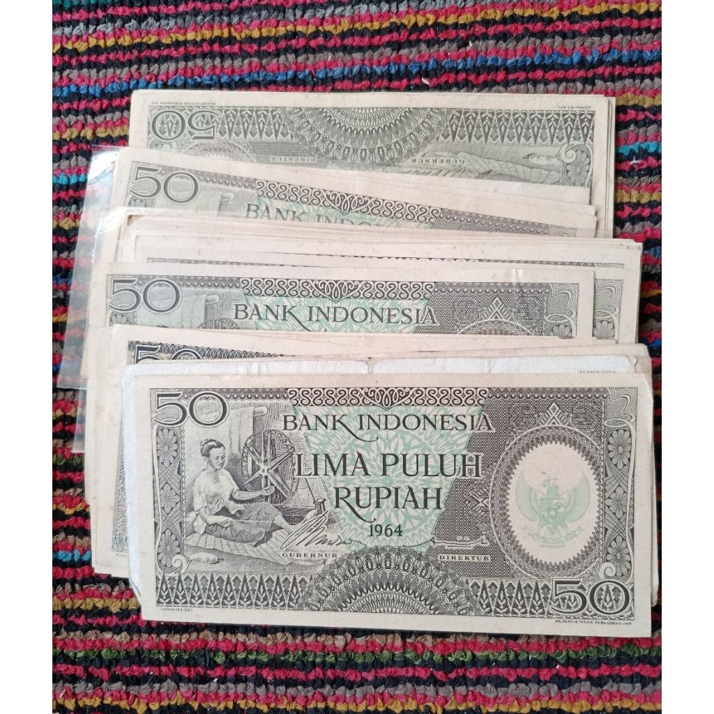 uang kertas kuno 50 rupiah seri pekerja