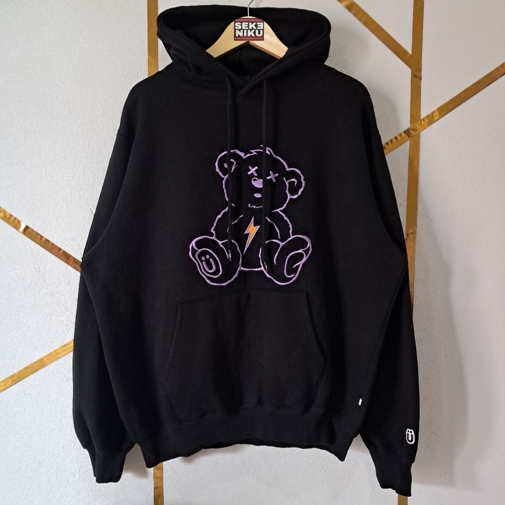Hoodie ISTKUNST Thunder Bear Bordir bahan fleece tebal berat