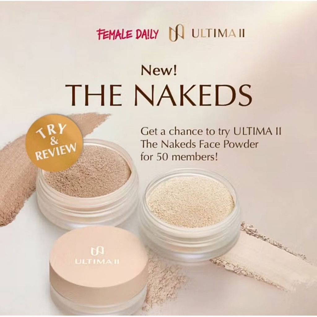 ULTIMA II THE NAKEDS FACE POWDER 2L | face powder bedak tabur ultima 2L ukuran 12gr untuk semua jeni