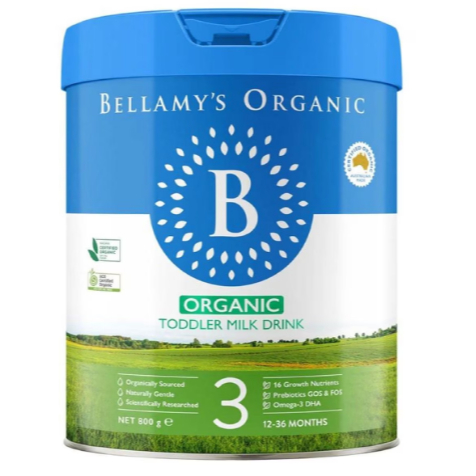 Bellamys Organic Step 3 Toddler Milk Drink Formula 12 Months+ 800g