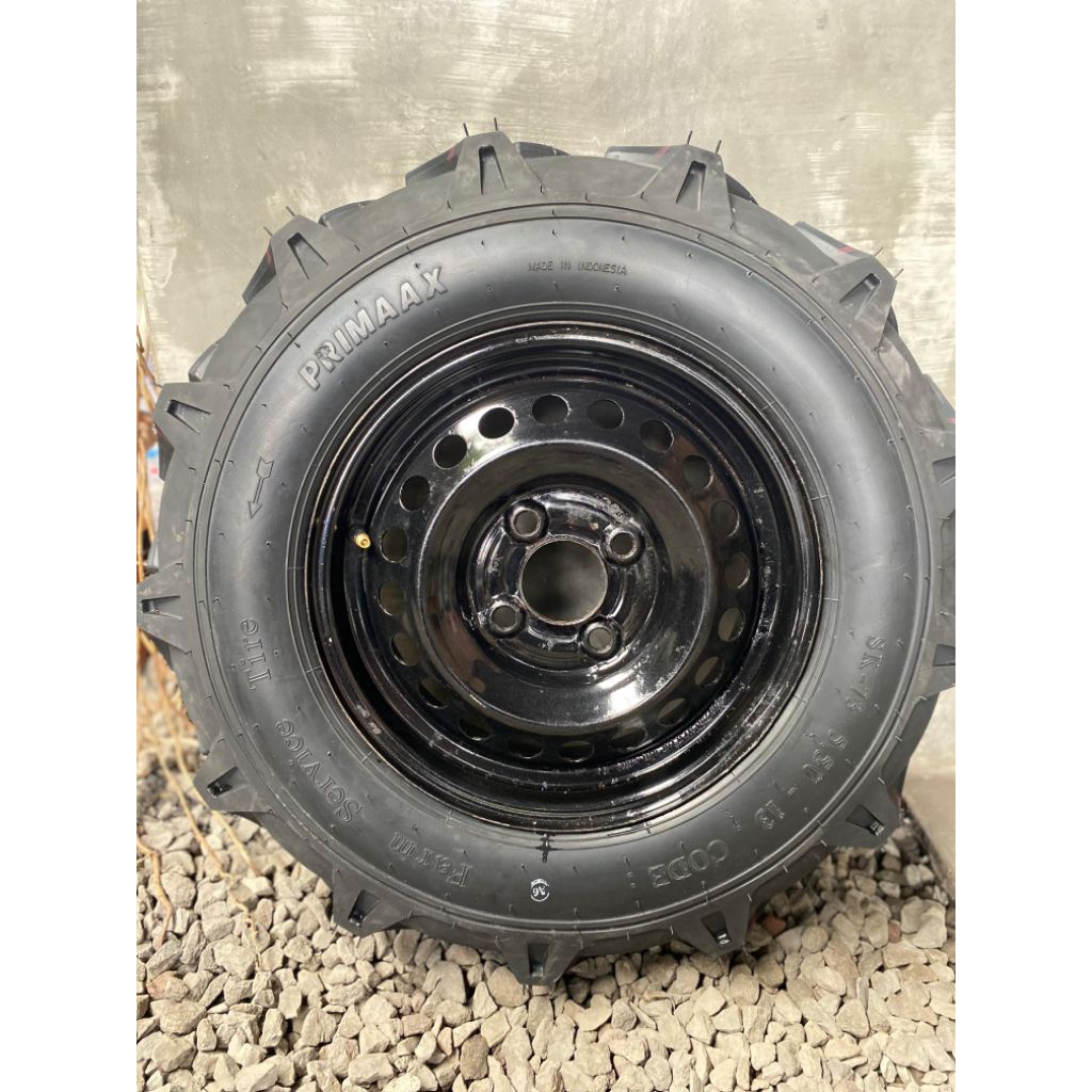 Paket Ban Traktor R13 5.50 + Velg PCD100 Langsir Sawit