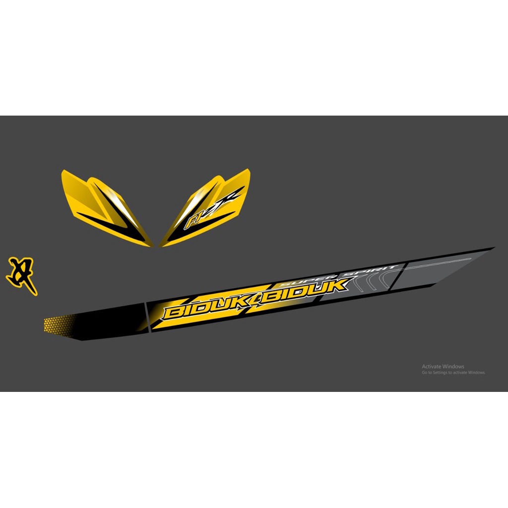 STRIPING FIZR CUSTOM KUNING BODY 125z FIZ R