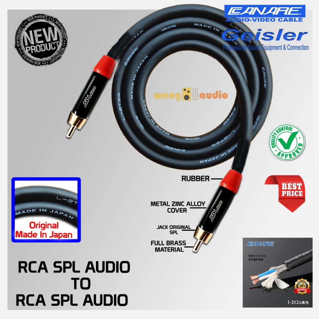 MADE IN JAPAN - Kabel audio / kabel speaker terbaik RCA SPL AUDIO to RCA SPL AUDIO - WANG