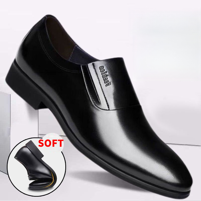 Sepatu Pantofel Formal Pria Warna Hitam - Sepatu Kerja Kulit Asli yang Elegan