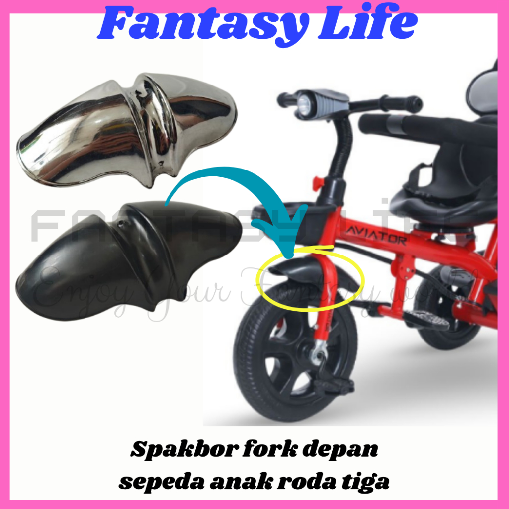 Fantasy Spakbor depan spakbor sepeda anak roda tiga aviator