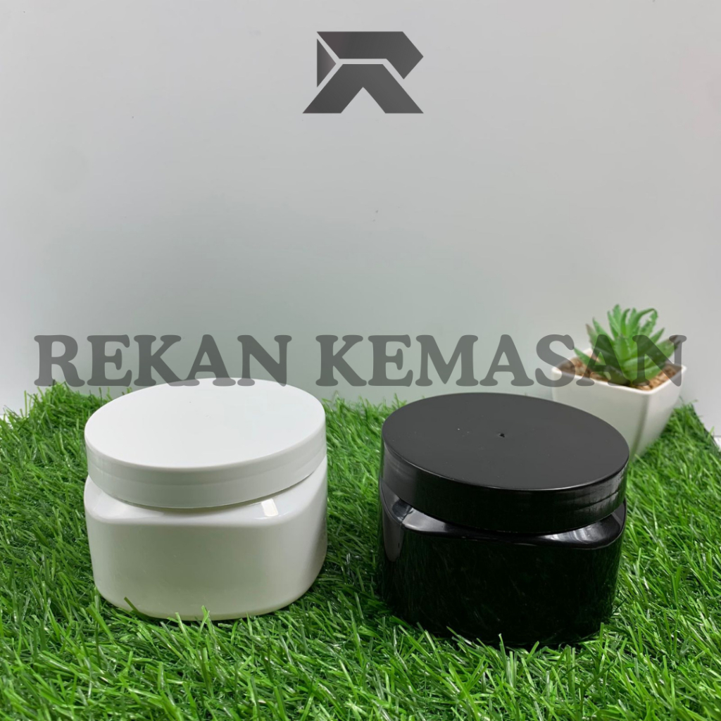 POT LULUR 250 GRAM PET KOTAK PUTIH | HITAM