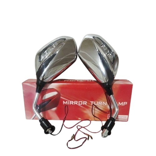 Kaca Spion + Lampu Sen Sein Set Plus soket Honda  vario - blade - beat fi - supra x 125 fi Matic Chr