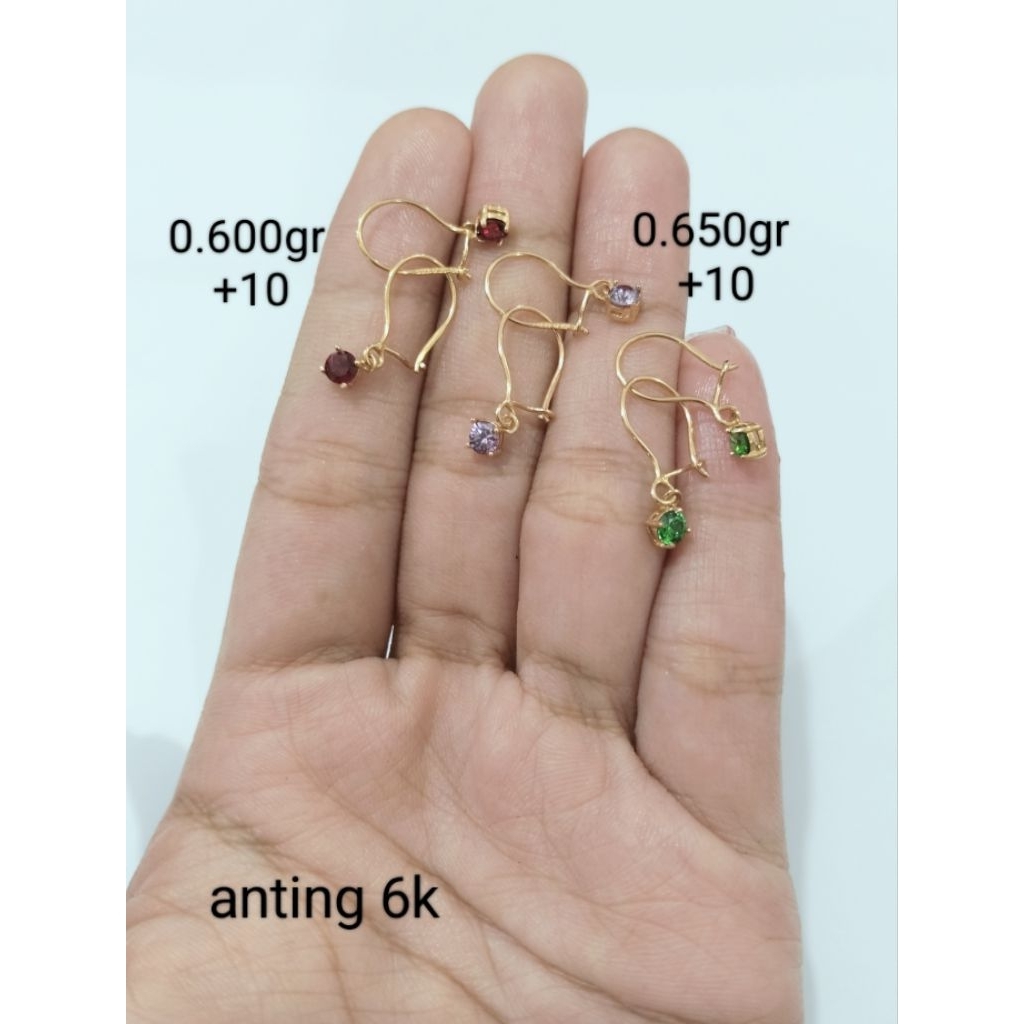 anting emas 6 karat