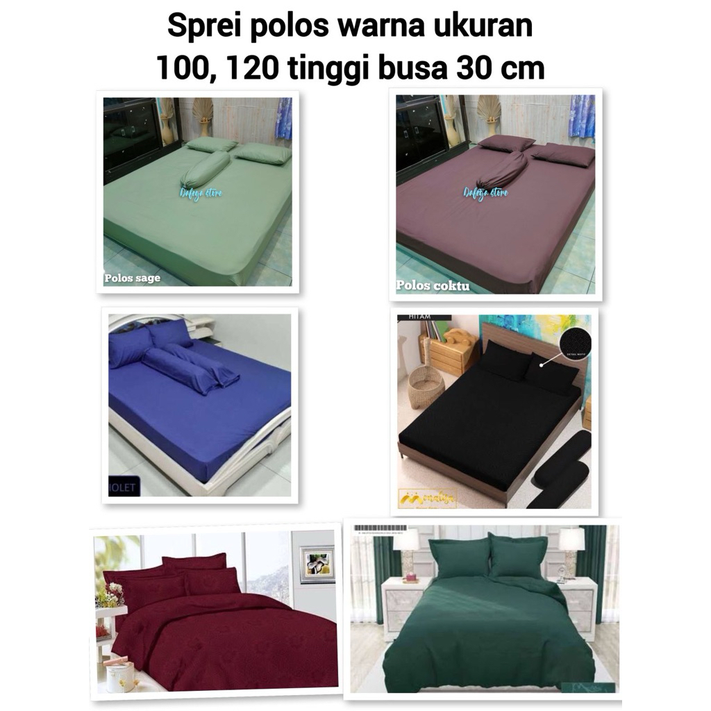 Sprei Polos/Sprei polos katun ukuran 120x200x30