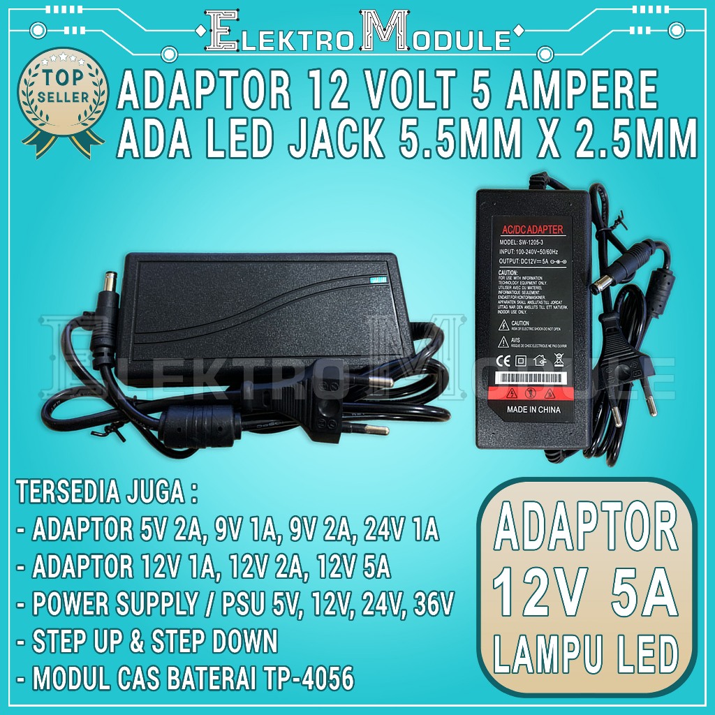 Adaptor 5A 12V Murni Switching Adaptor CCTV 12V 5A Adaptor CCTV 12V 5A Adaptor 12V 5A Kualitas Bagus