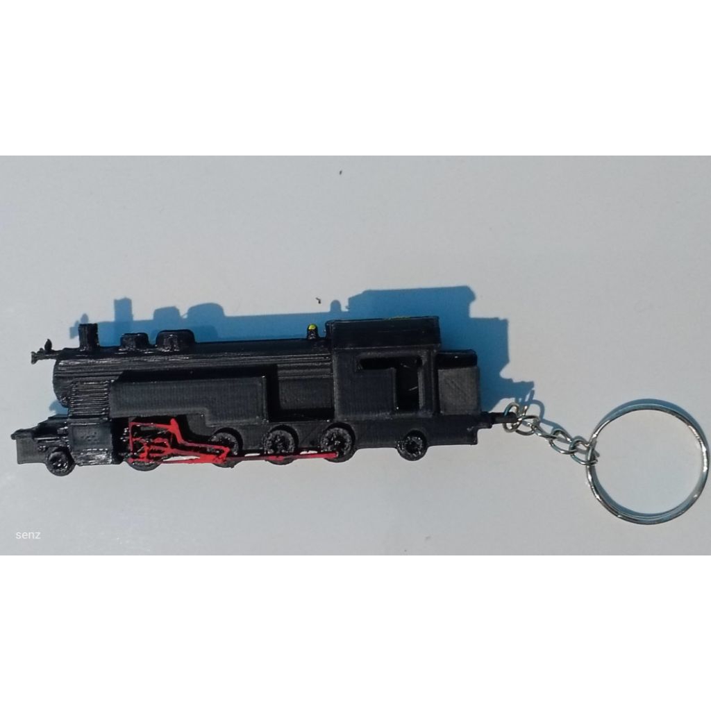 3D print gantungan kunci Lokomotif uap D 14