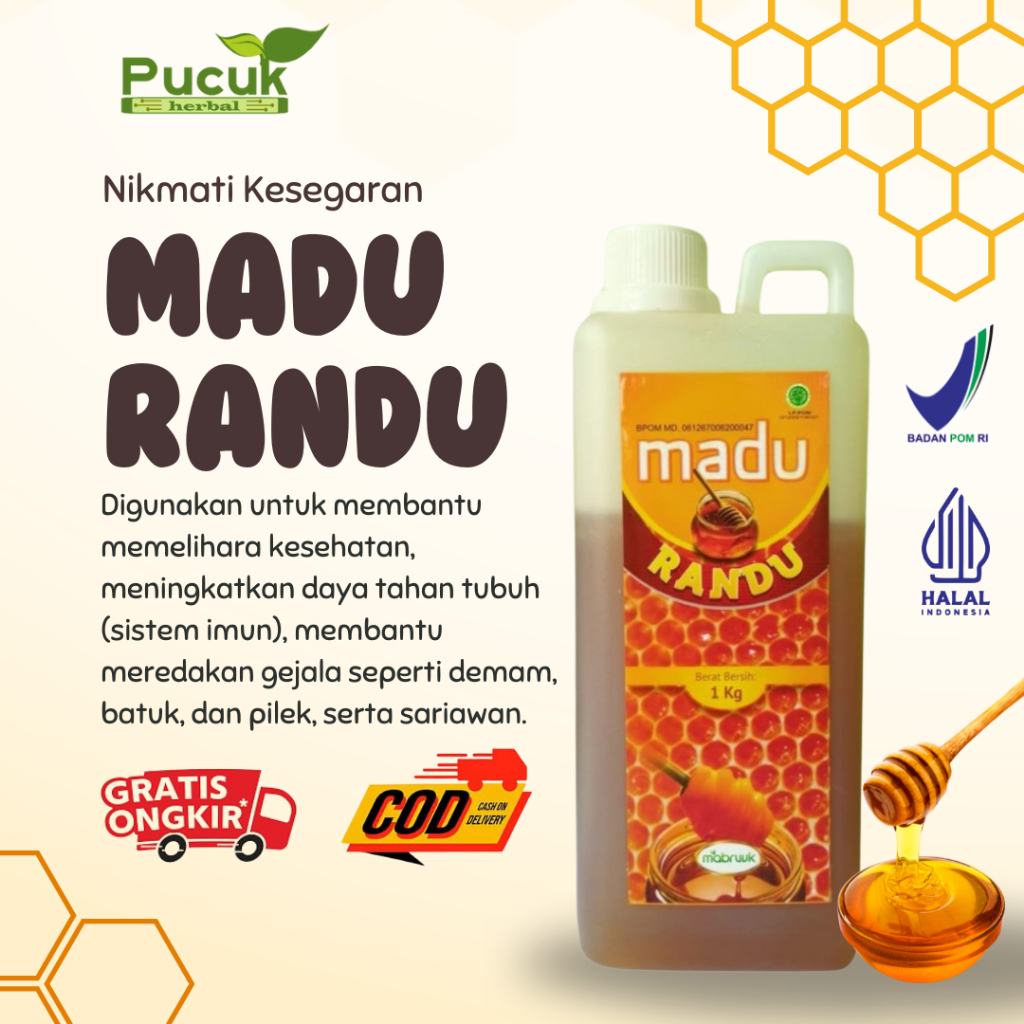 Madu Randu Mabruuk 1 kg Madu Murni Bunga Randu Mabruuk