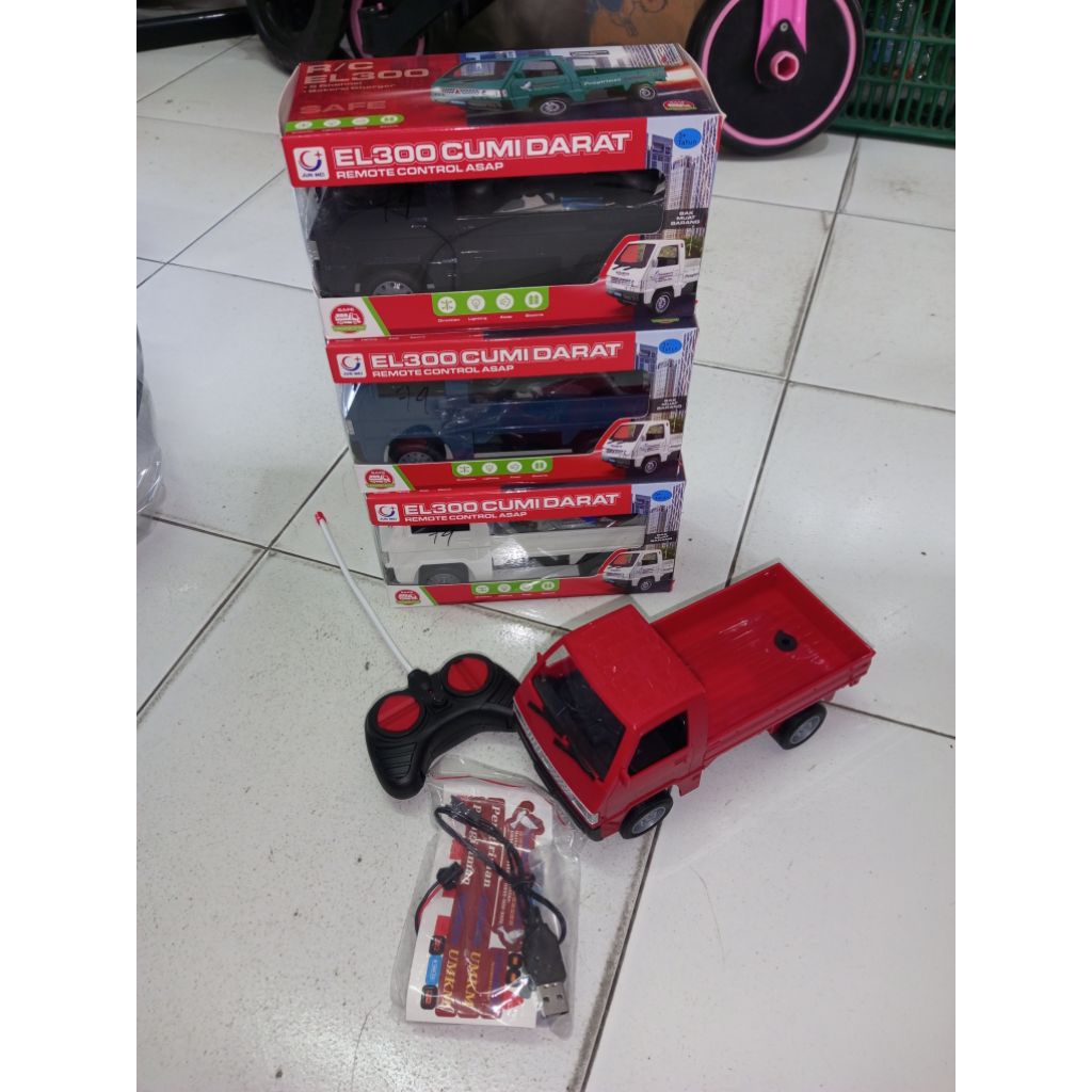 Mainan Anak Remot Control Mobil Pickup Cas Asap RC J11