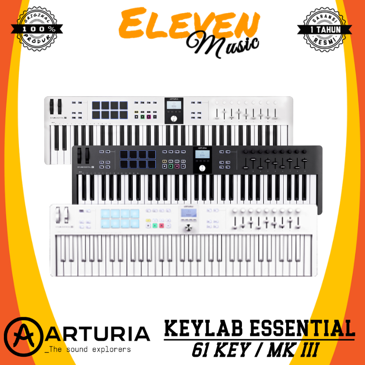 Arturia KeyLab Essential 61/MK3 Midi Keyboard Controller 61 Keys