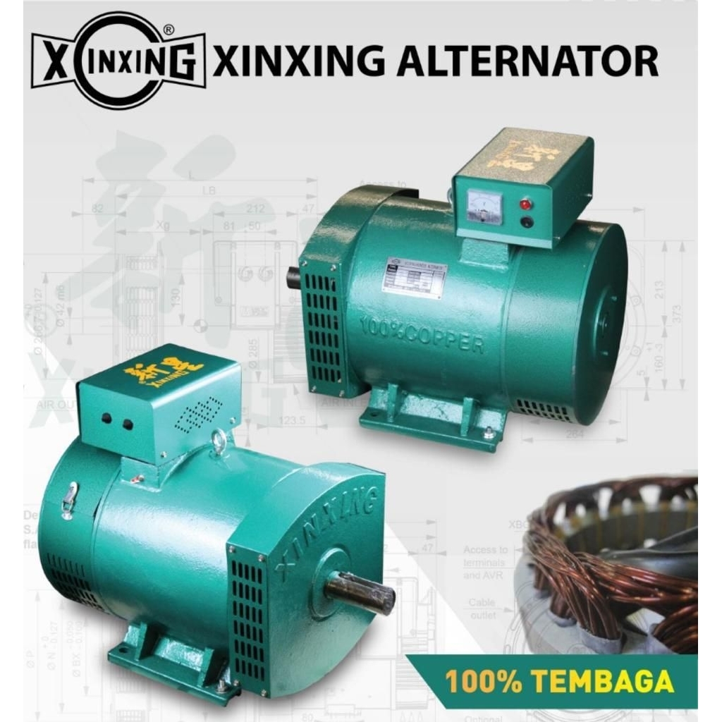 Dinamo Alternator ST 3 (3kw) 100% Tembaga - XINXING