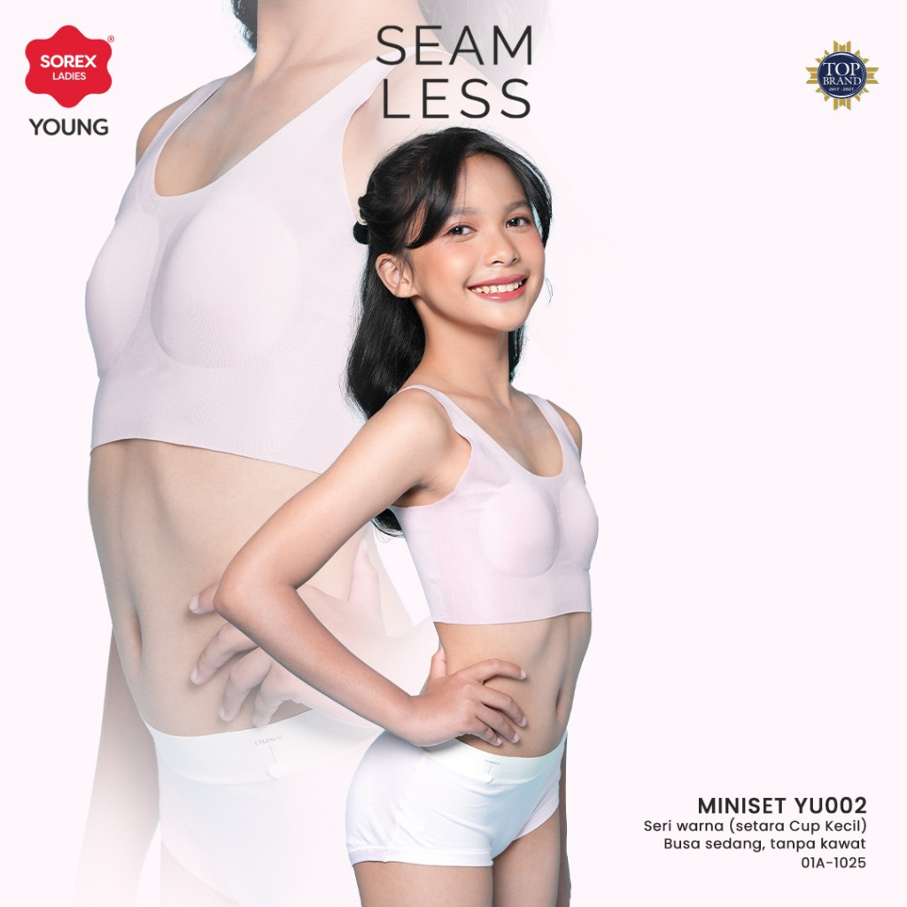 Sorex Young Miniset Invisible Cup Kecil Busa Tanpa Kawat Seamless YU 002