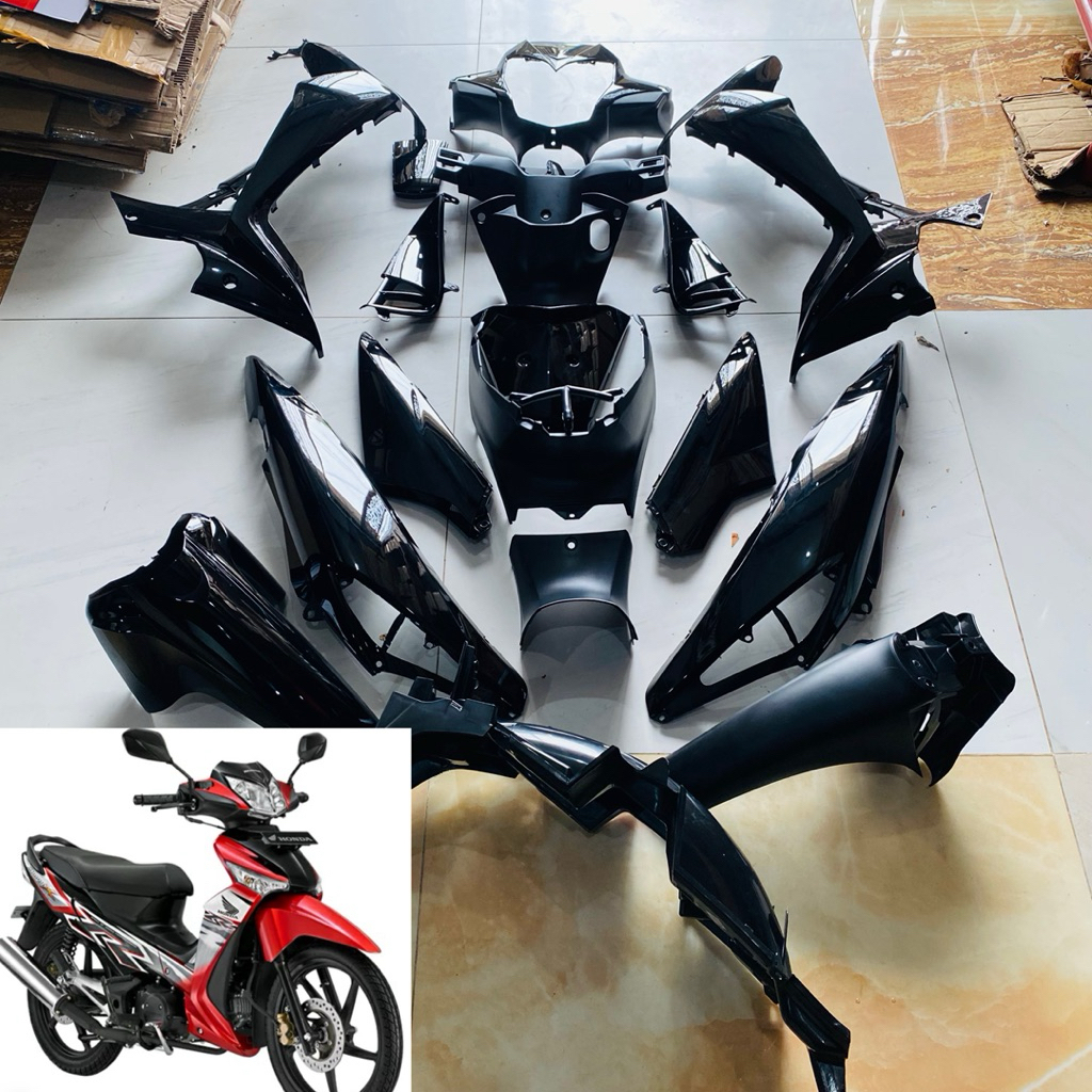 WIN•ful body komplit set body supra x 125 2007 hitam merek win original win