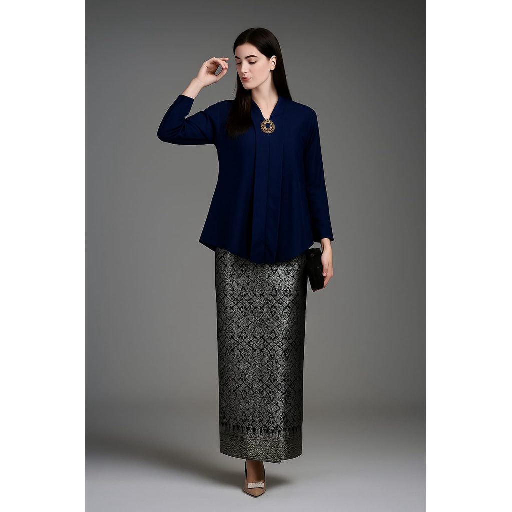 Triel.co - Kebaya Polos Katun Premium Lengan Panjang Modern Modis Kebaya Modern