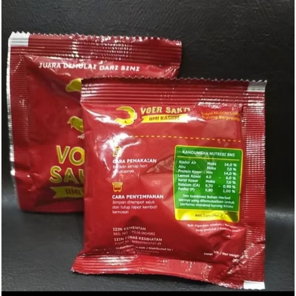 Voer sakti SASET 30gr sebungkus kecil Pur sakti asli umi kasum di ecer ketengan pakan burung kicau m