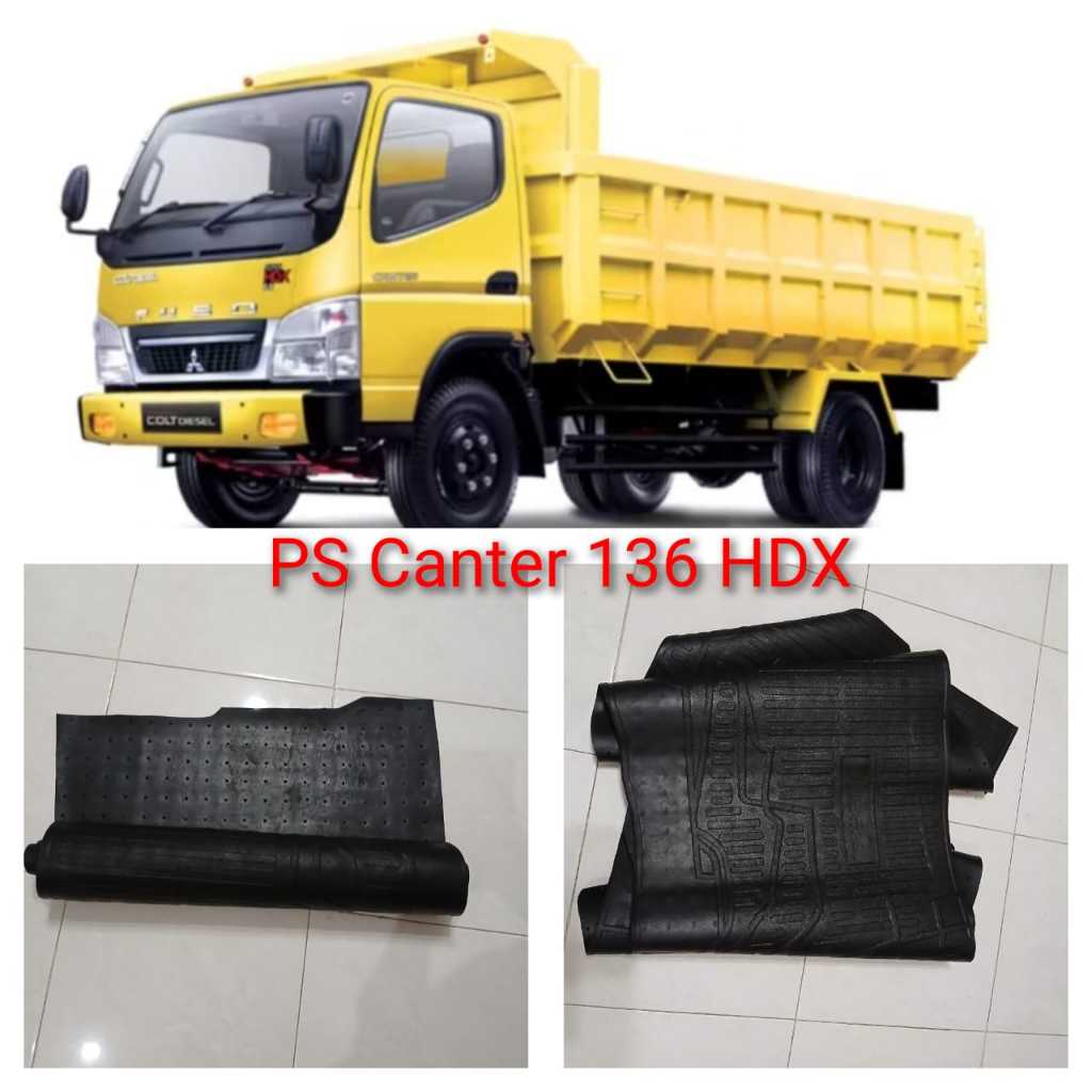 Karpet Kabin Canter Karet Lantai depan Mobil Truk Mitsubishi PS Canter 136 hdx Penutup Alas kaki Cab