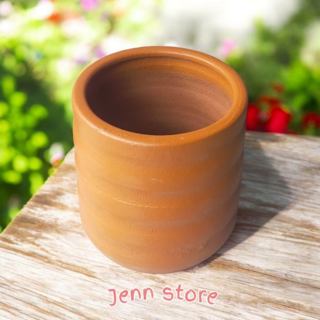 pot tanah liat pot angrek kecil DM 10cm T 10cm