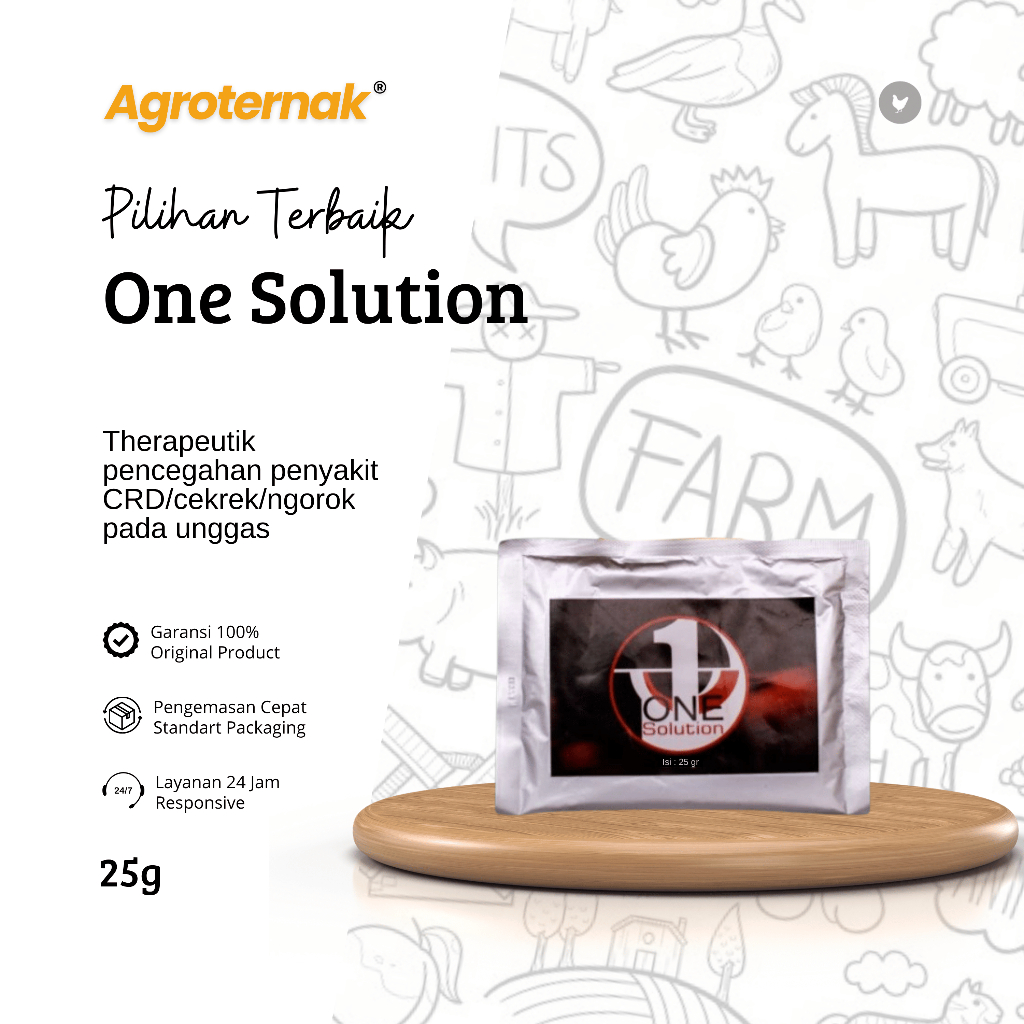 ONE SOLUTION 25g CRD Blaster Obat Krok Ngorok & Cekrek Hewan Ternak Unggas Ayam