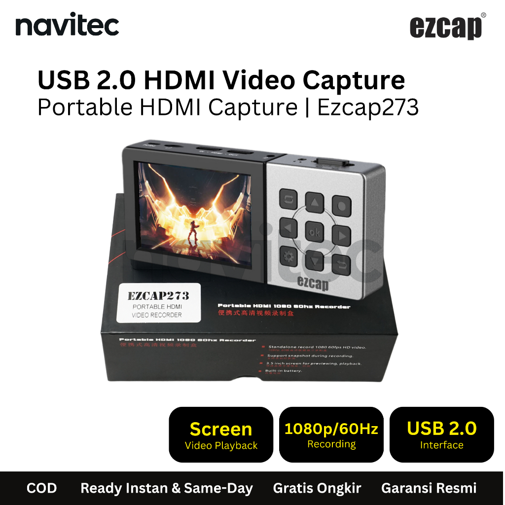 Ezcap273 Portable HDMI Video Capture 1080P60FPS to Micro SD Card Ezcap 273