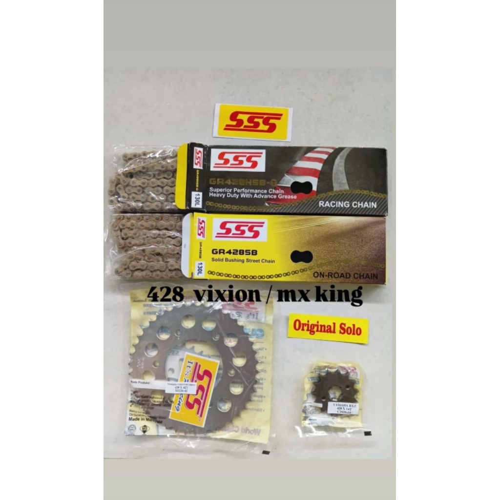 Gear set SSS 428 vixion / mx king / byson