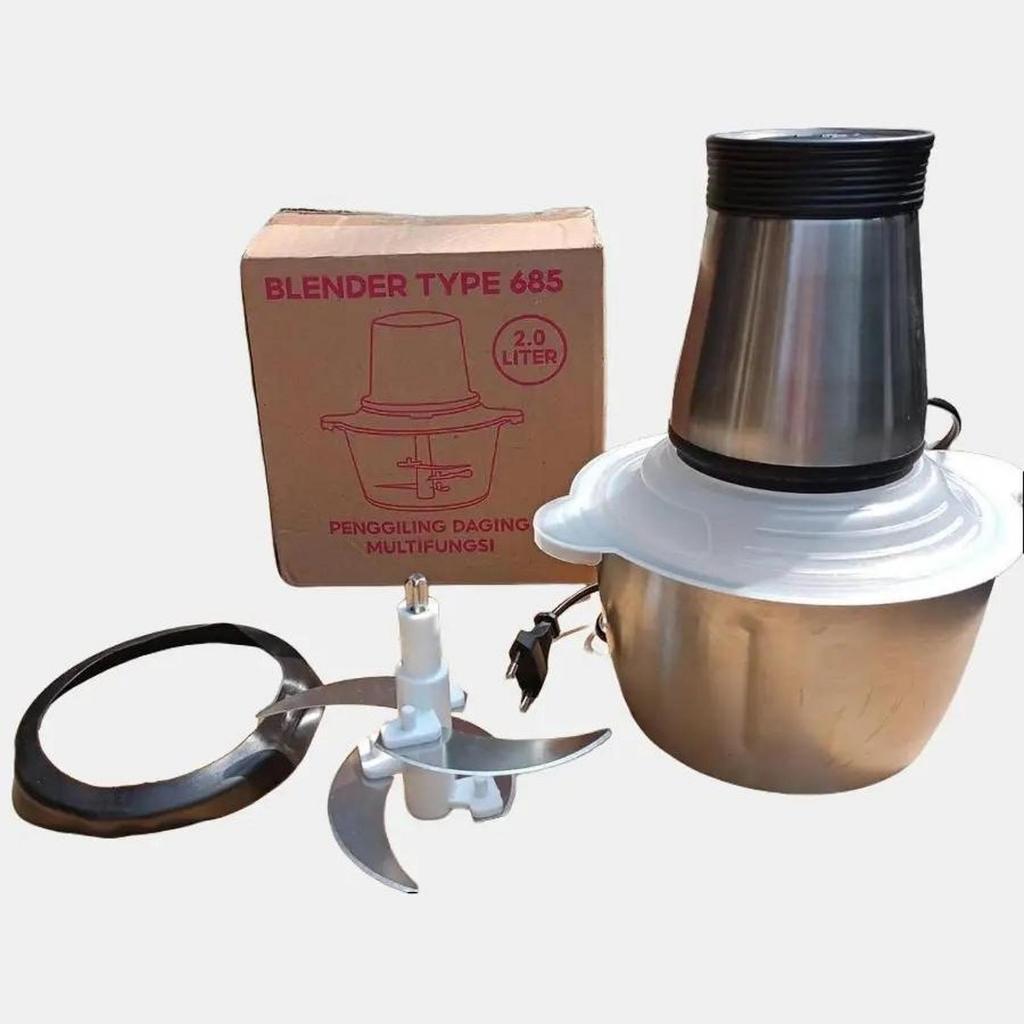 Blender Food Chopper Stainless Type 685 Penggiling Daging Multifungsi - 1 pcs