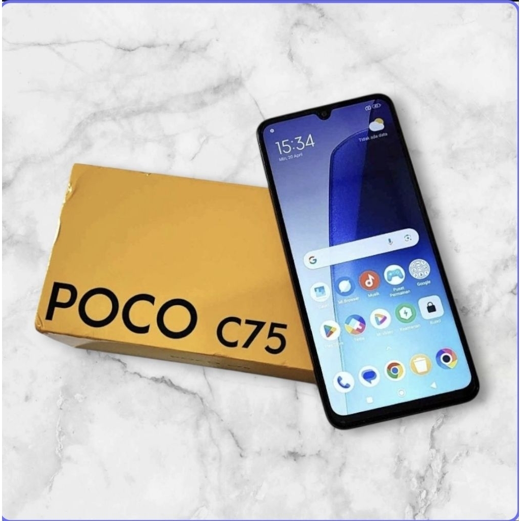 poco c75 versi ram 8 256gb dan ram 6 128gb hp second original lengkap