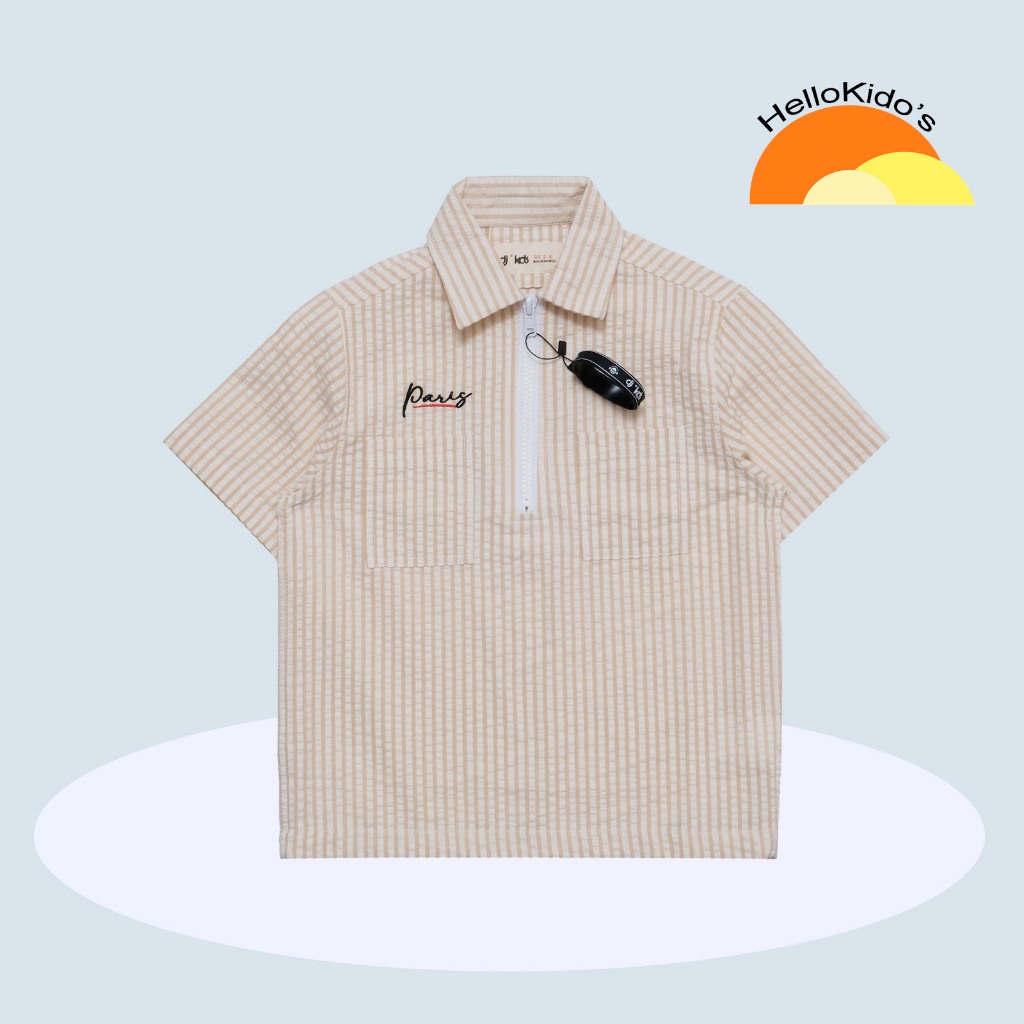 Kemeja Anak Laki Laki Kemeja Garis garis Anak Laki Laki Kemeja Santai Anak Laki Laki Kemeja Zipper R