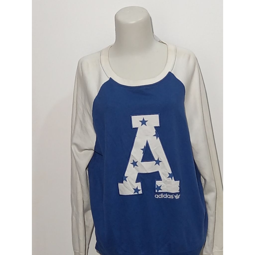 Sweater adidas biru putih