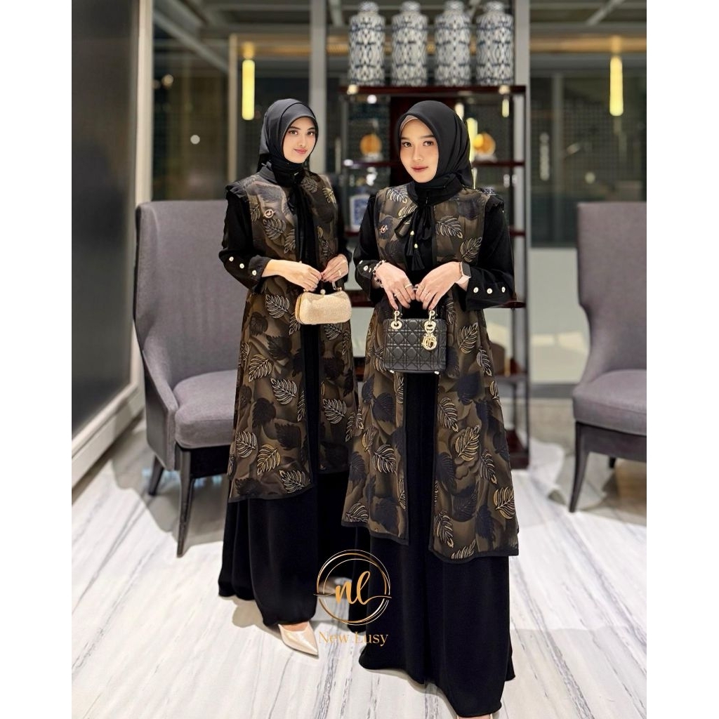 Zahira dres by  new lusy gamis mewah alody deyura Raina pashion terbaru gamis hijab mewah