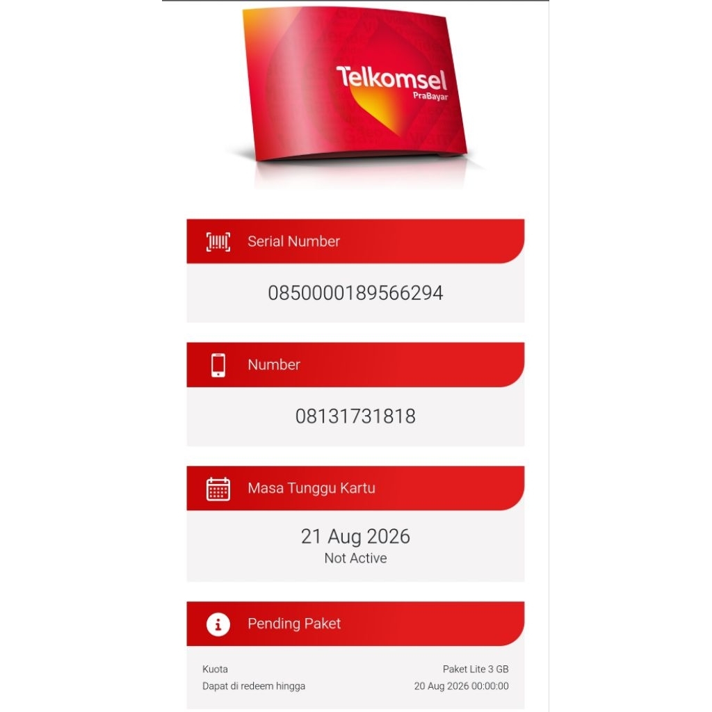 Nomor Cantik SIMPATI NEW 11 digit 0813 ekor 1818